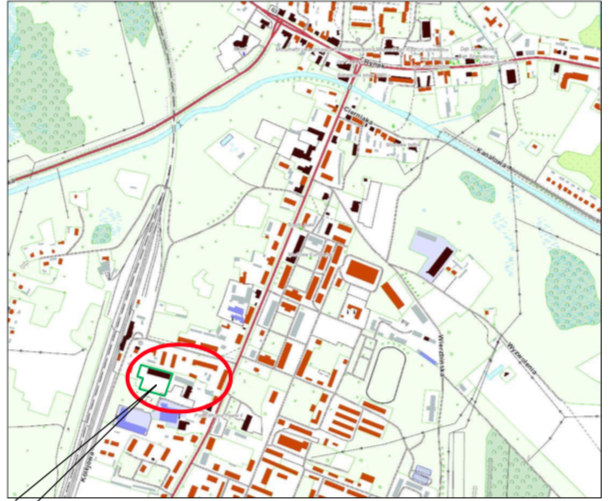 Mapka Orzysz i okolice nieruchomości na sprzedaż